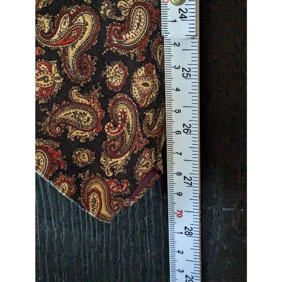 Vintage Briar Men's Silk Tie Paisley Handmade Woven Silk in England T59 - Picture 8 of 10